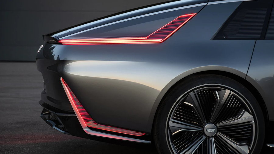 Close-up view of the Cadillac Celestiq tail lights. 