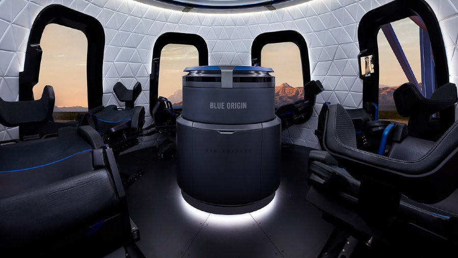 Inside the Blue Origin capsule that carried billionaire Amazon founder Jeff Bezos into space.