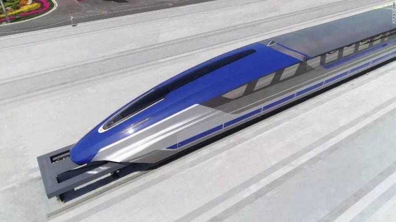 This high-speed trains run entirely on magnetic levitation technology. 