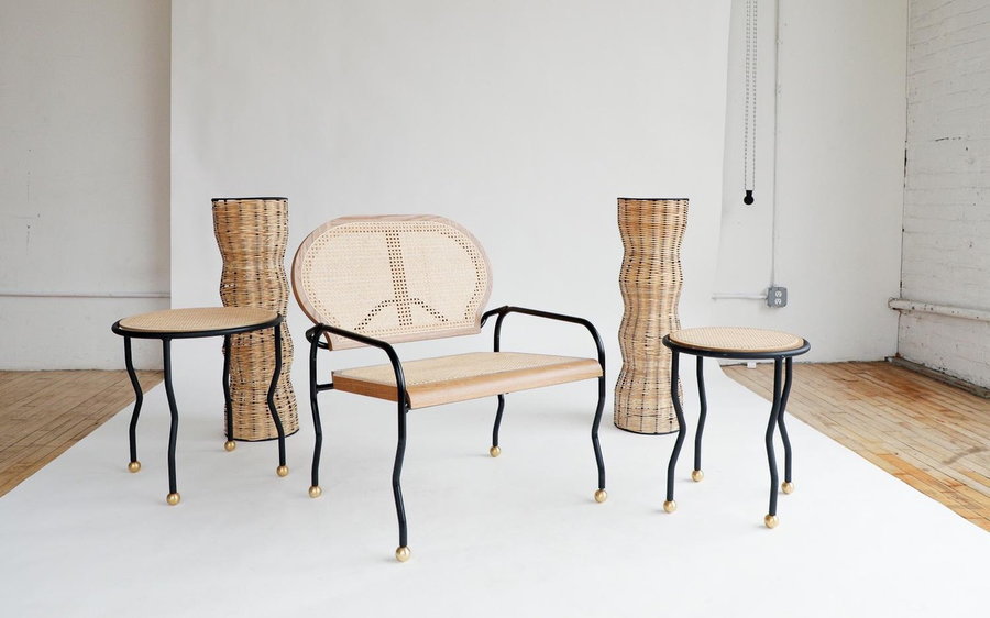 Beautiful rattan furnishings featured in Philippine artist Cheyenne Concepcion's RECLAIM Collection.