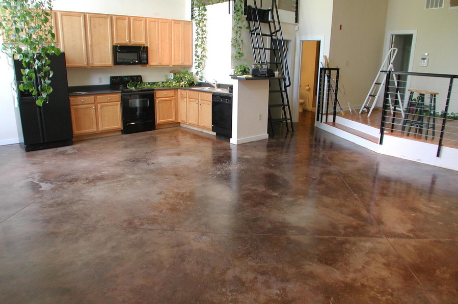 Concrete floors are also great for making quick work of any unwanted messes or lingering germs. 