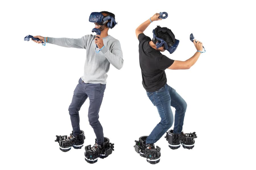 Gamers freely explore the virtual world with the help of their VR headsets and Ekto One VR Boots.