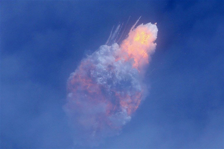 As intended, the Falcon 9 met its fiery fate this time around.