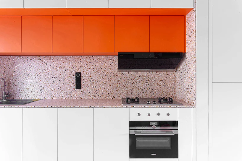 Terrazzo kitchen wall pattern featured in 000 Design's 