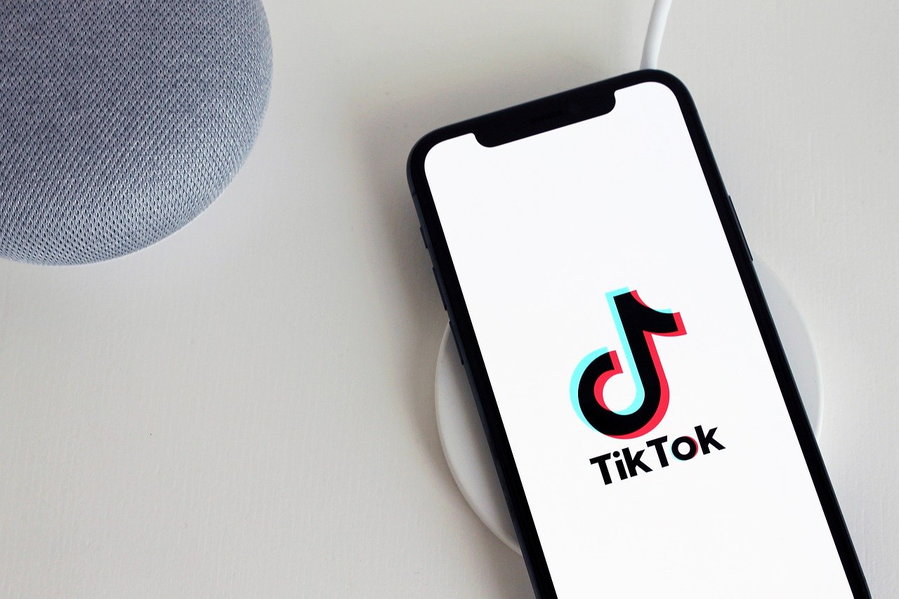 TikTok app pulled open on a smartphone. 