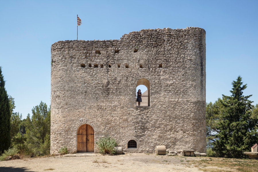 Front ground view of the renovated Castell de la Tossa.