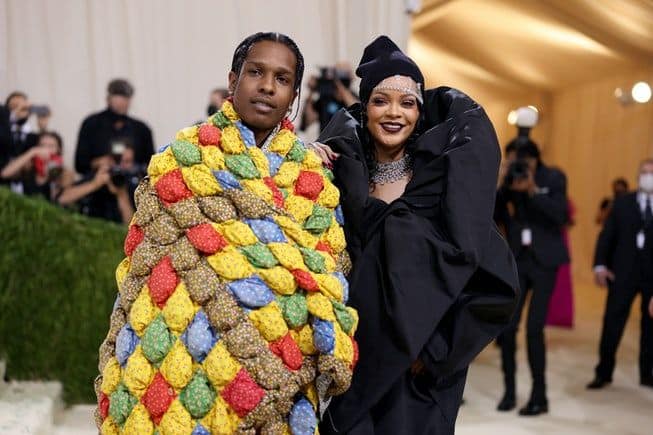 Rihanna and ASAP Rocky at the 2021 Met Gala