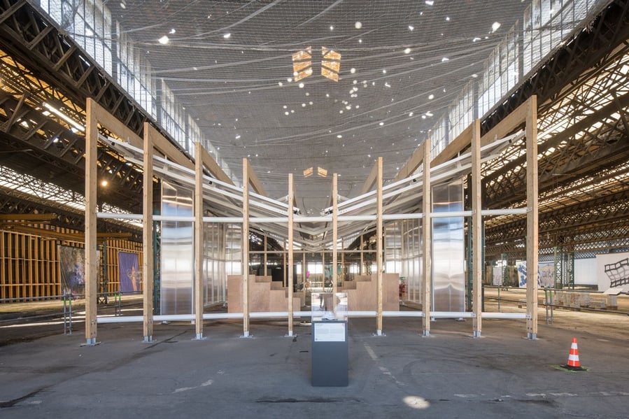 Transparent architectural structure by Veronique Descharrieres Sophie for the exhibition 