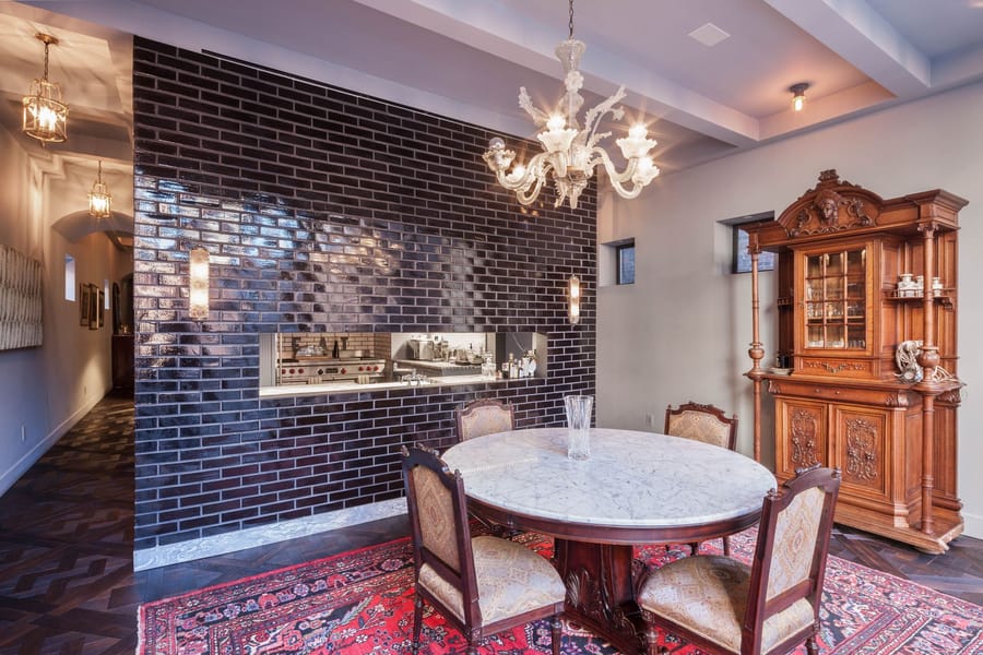Elegant dining area at 23 Cornelia Street, formerly the home of pop icon Taylor Swift.