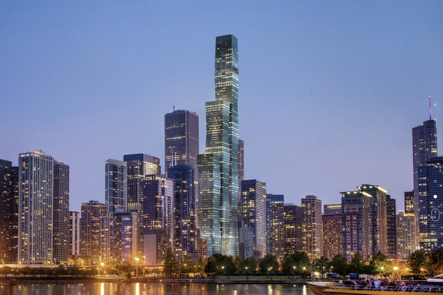 Renderings for Chicago's upcoming Vista Tower.