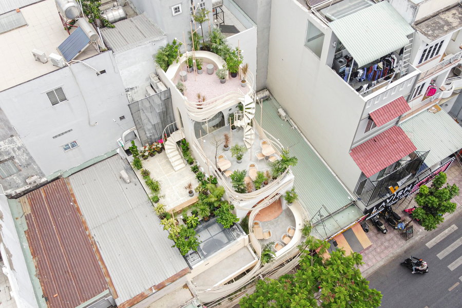 Aerial view of the Red5studio-designed 