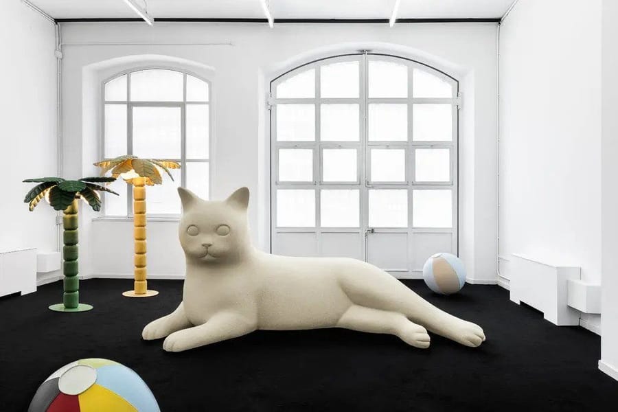 Alberto Biagetti and Laura Baldassari’s “Pet Therapy” installation at Milan Design Week 2022.