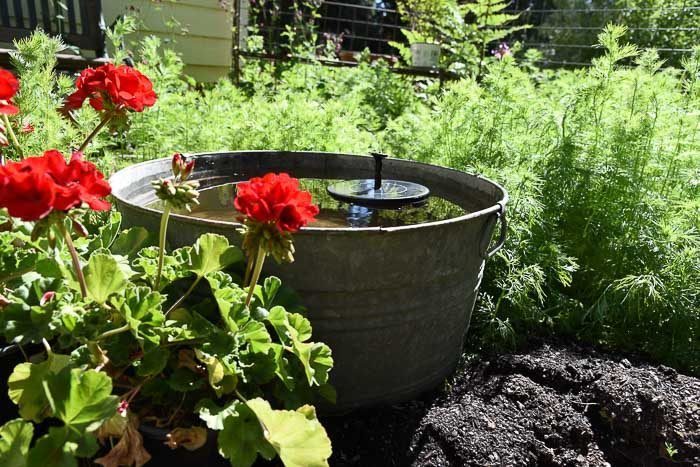 Mini Solar Barrel Fountain, courtesy of Patch Farmhouse