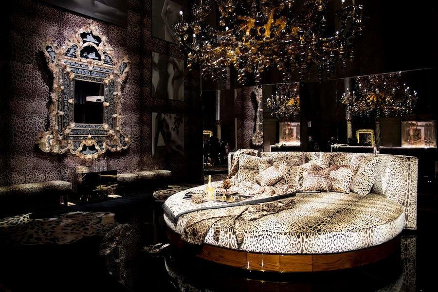 Lavish leopard print interiors courtesy of Dolce & Gabbana.