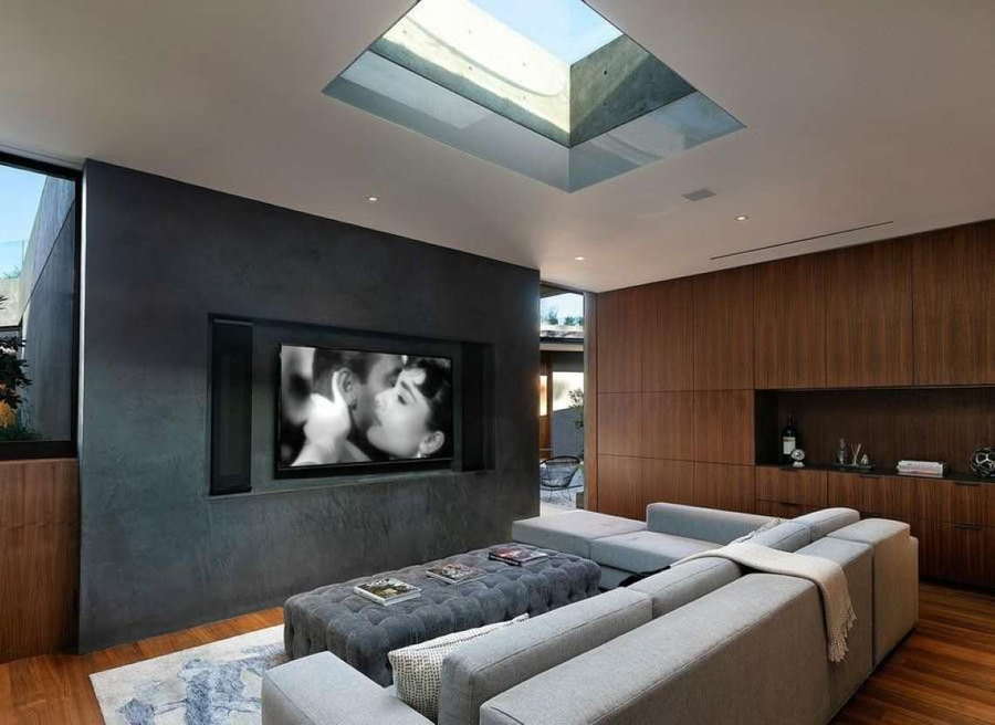 The sleek, minimalist interiors of film producer Ken Kao's new Beverly Hills Mansion. 