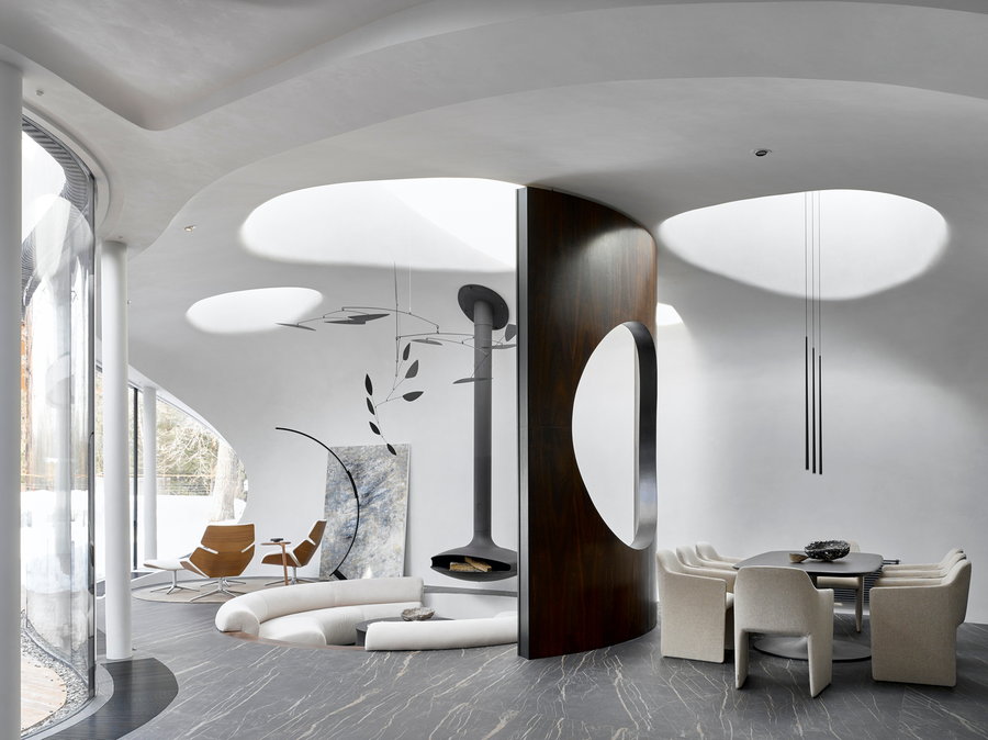 The sleek minimalist interiors inside the organic 