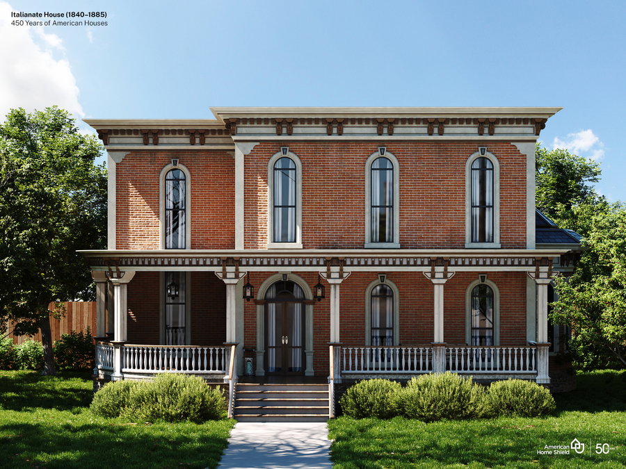 American Home Shield's re-creation of an Italianate-style home, popular from 1840 to 1885.