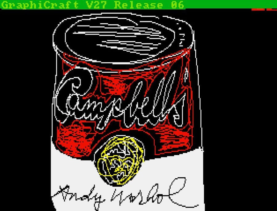 Digitized NFT version of Andy Warhol's Campbell's Soup Can.
