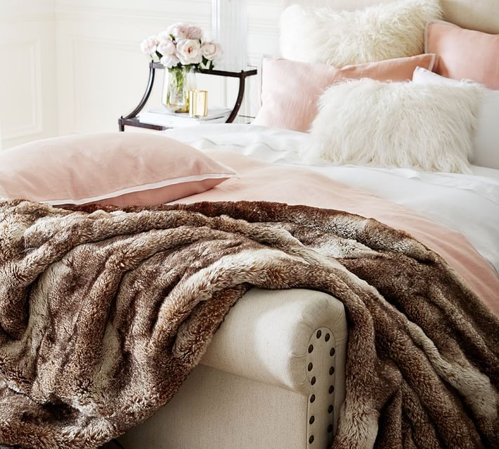 Pottery Barn's Faux Fur Ombre Throw