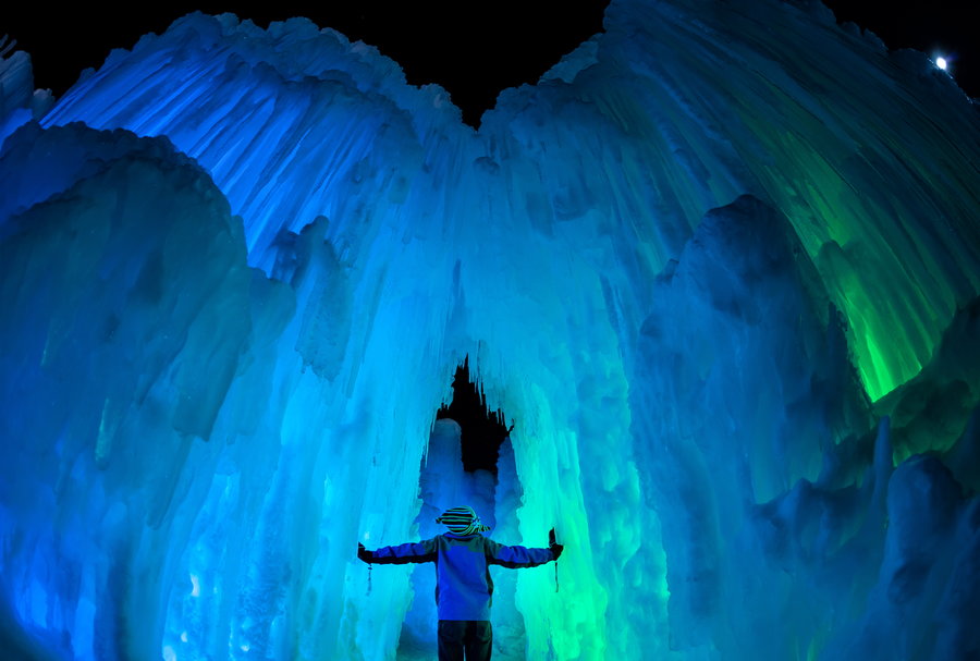 Marvel in the magic of Brent Christensen's translucent ice castles.