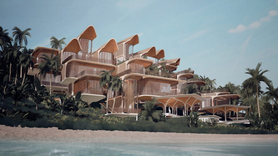 Zaha Hadid Architects' Roatán Próspera project comprises a series of eco-friendly housing modules off the coast of Honduras. 