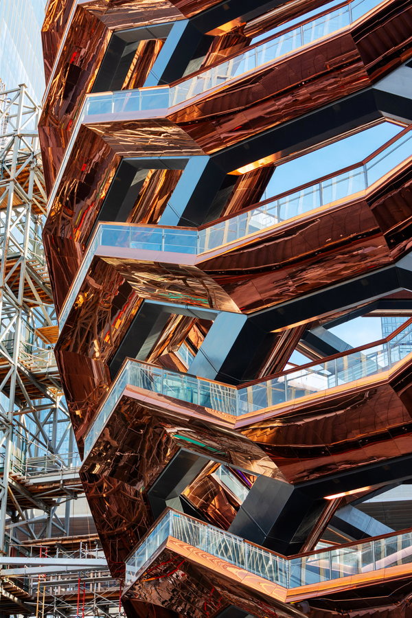 The glass railings along Vessel's edges are uncomfortably low – and could easily be made taller. 
