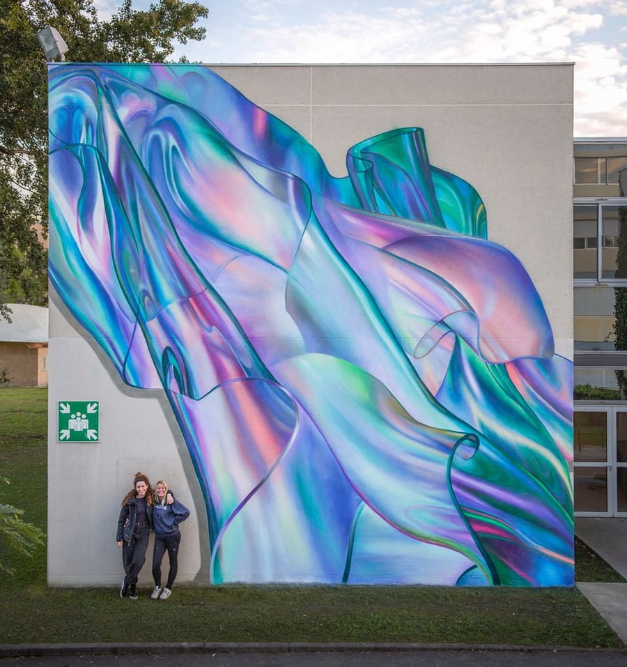One of many gorgeous abstract murals from London-based street artist Rosie Woods.