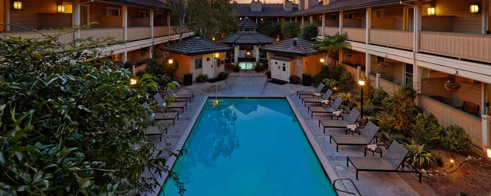 Heated saltwater pool and covered whirlpool. Heated saltwater pool and covered whirlpool.