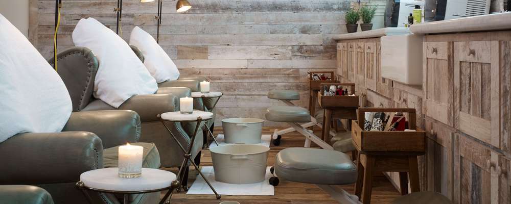 Nail treatment area at Soho House Chicago's public spa, Cowshed Nail treatment area at Soho House Chicago's public spa, Cowshed