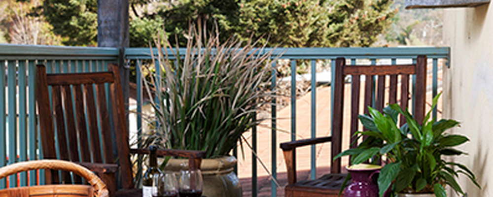Private patio off guest room at Sonoma Creek Inn