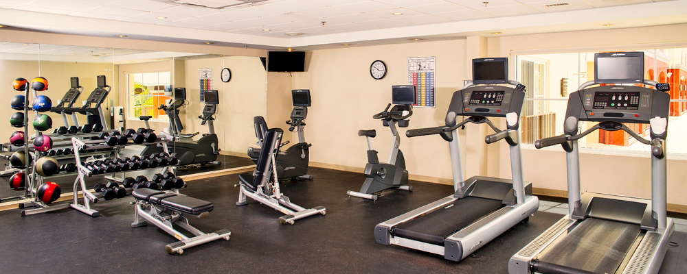 The Fitness Room offers state-of-the-art equipment and is available 24 hours, 7 days a week.