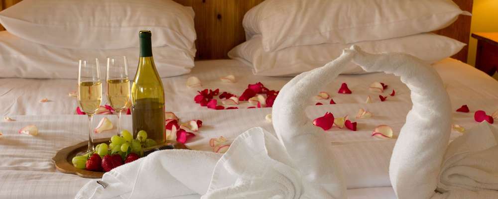 Enjoy our many amenities including a romantic rose petal turndown Enjoy our many amenities including a romantic rose petal turndown