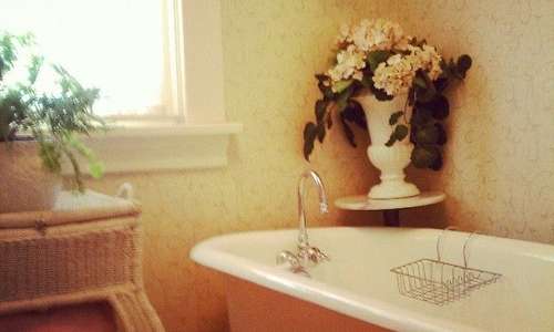 Definately using this later! #clawfoottub #bathtub #vintage #briarroseinn