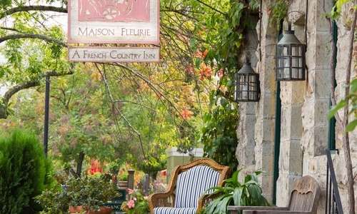 Exterior of Maison Fleurie in Yountville, Napa Valley