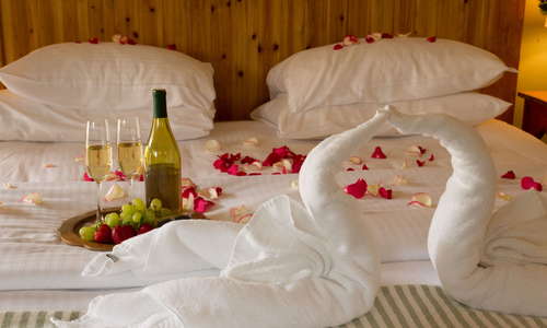 Enjoy our many amenities including a romantic rose petal turndown