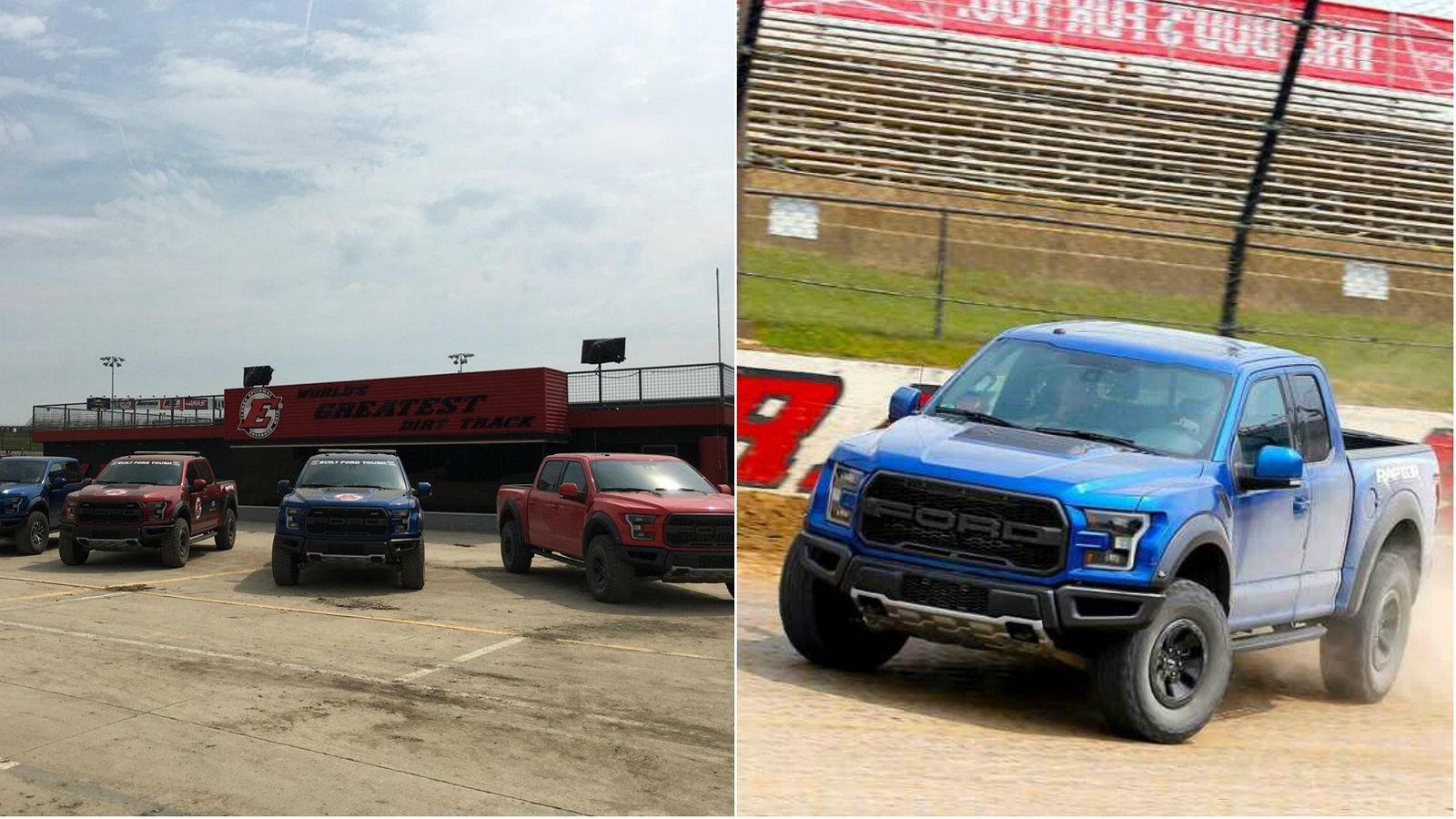Ford Raptor Takes Hot Laps On the Eldora NASCAR Track Fordtrucks