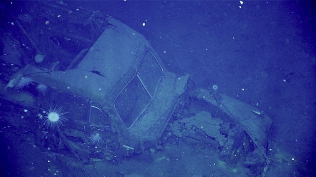 Ford Super Deluxe ‘Woody’ Discovered Inside USS Yorktown Wreckage