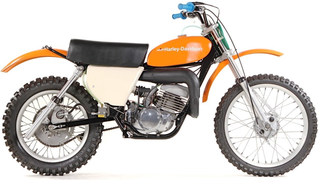 Harley 250 motocross bike with unique rear fork suspension