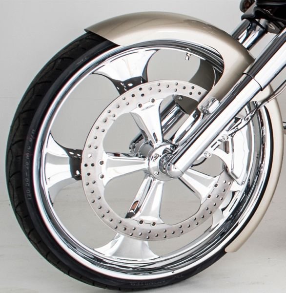18" front disc and 6 piston caliper