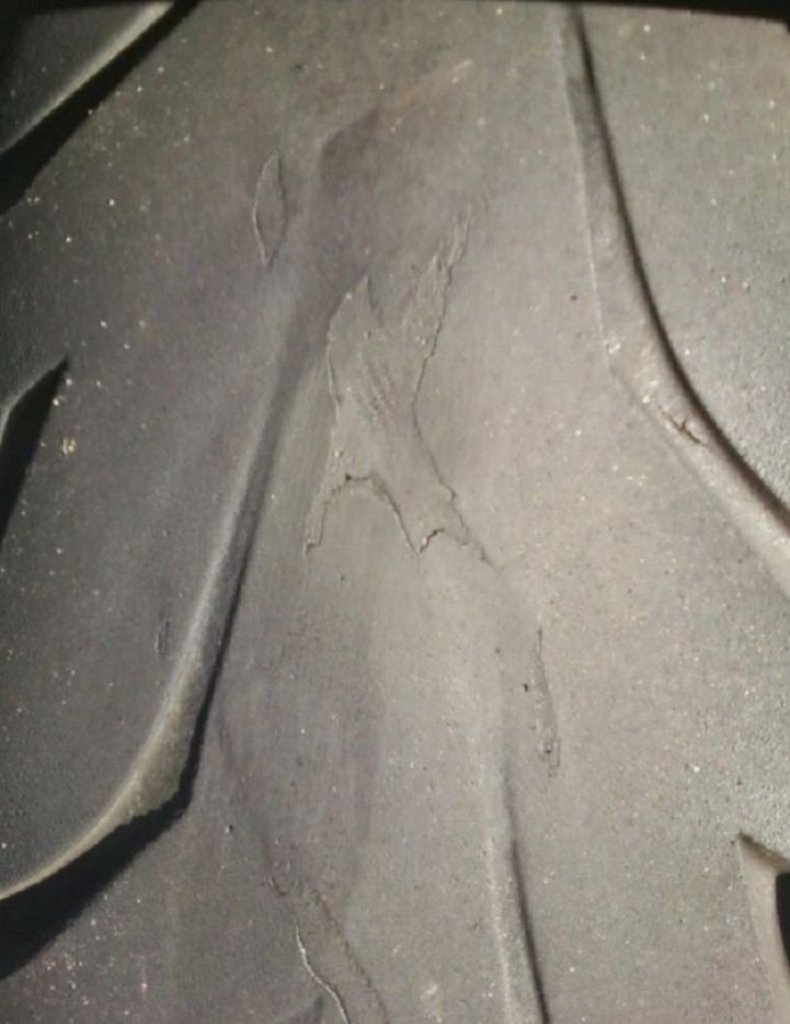 Uneven wear on a rear tire