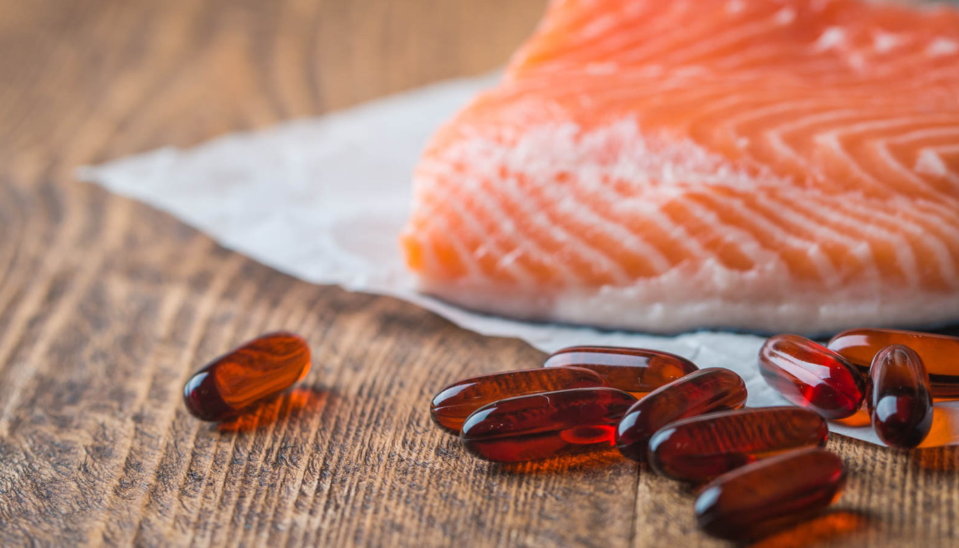 salmon and fish oil capsules