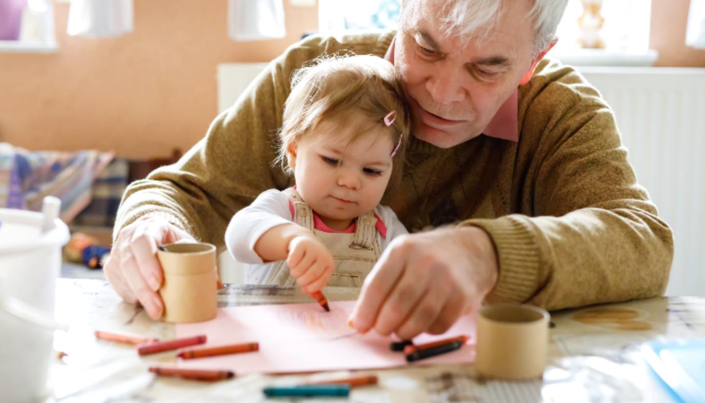 grandpa and baby