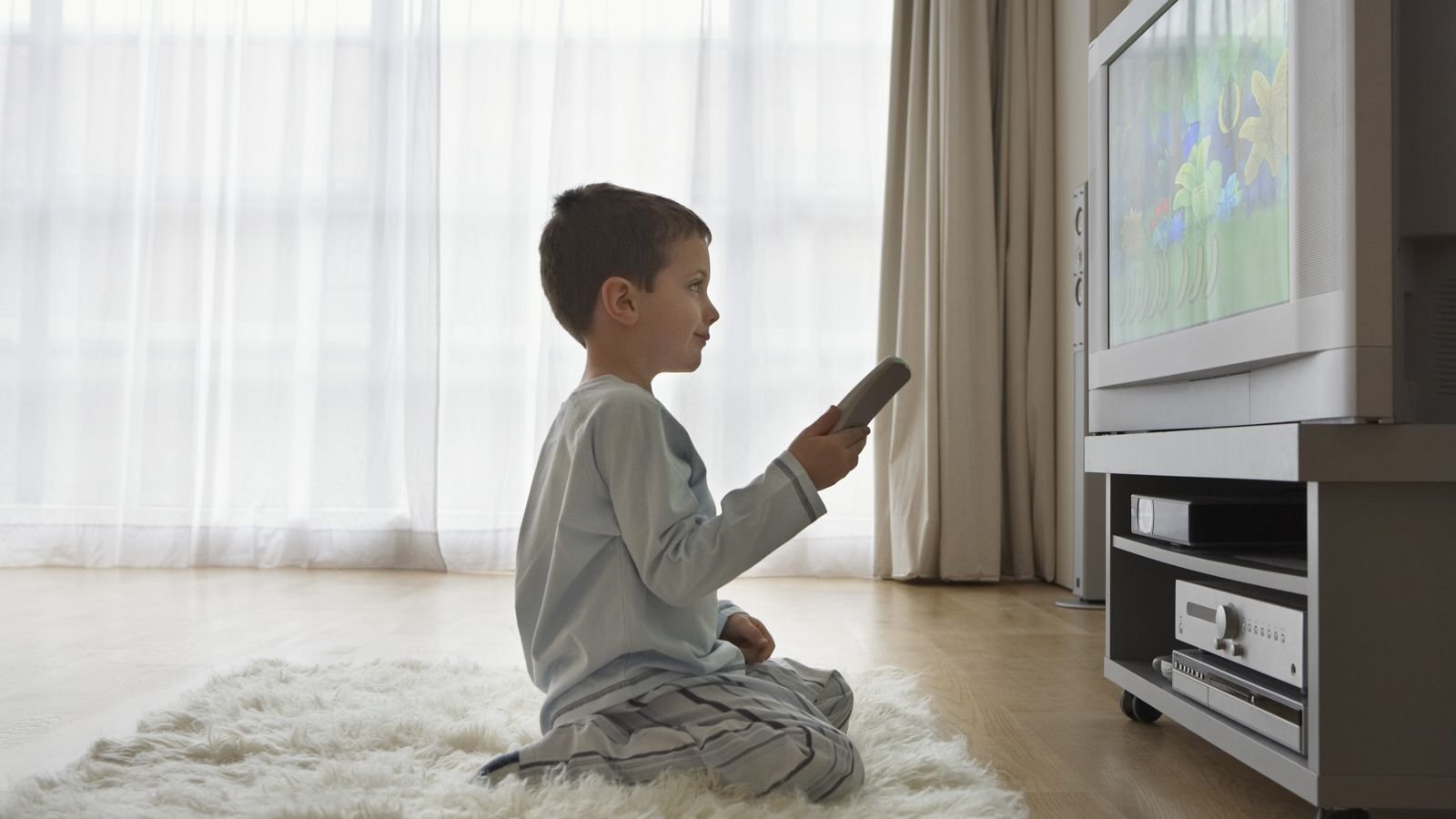 boy watching television