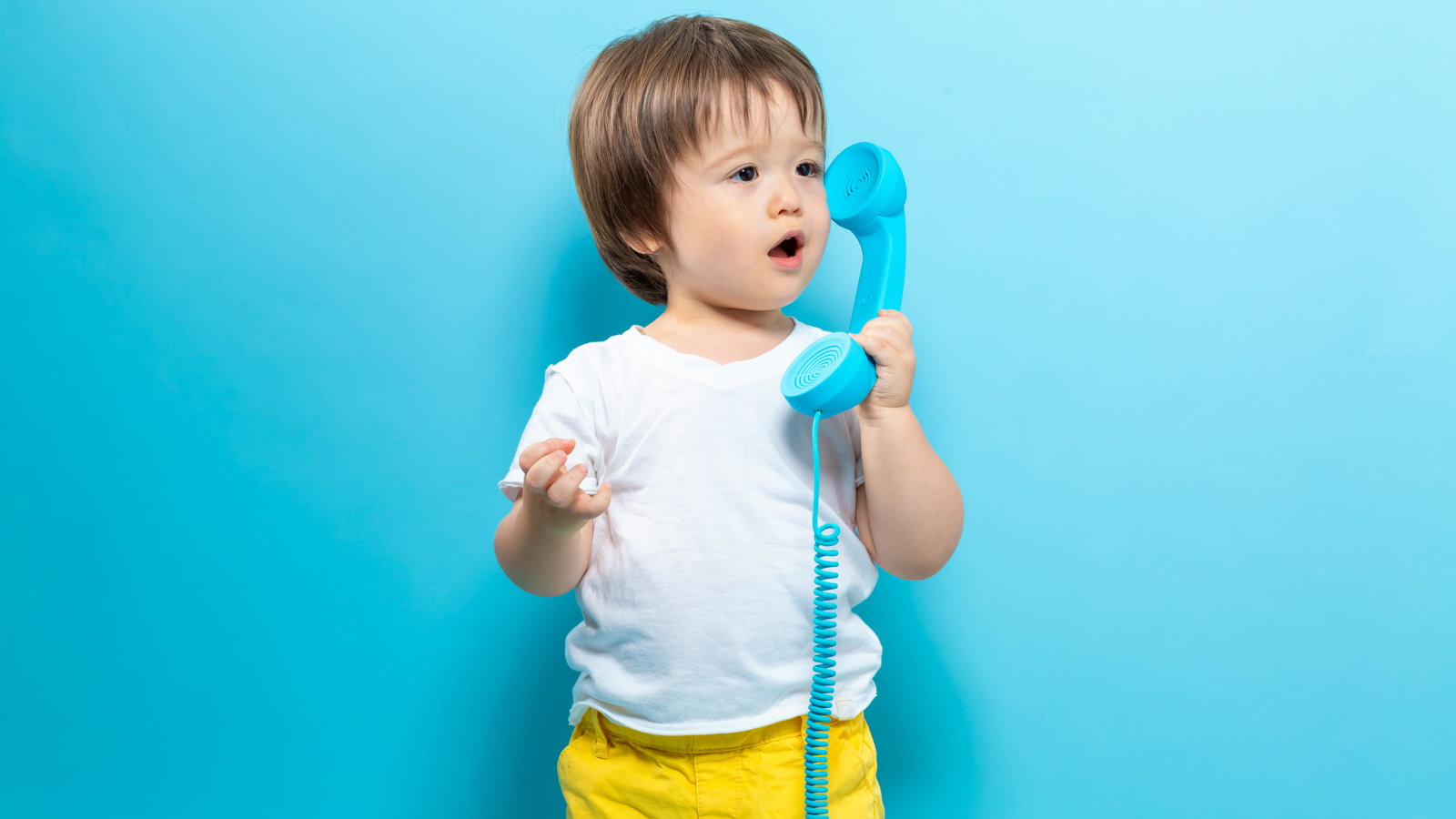 toddler talking on phone