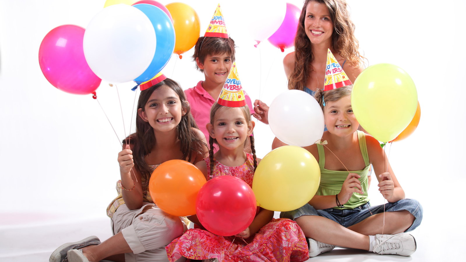 birthday party with balloons