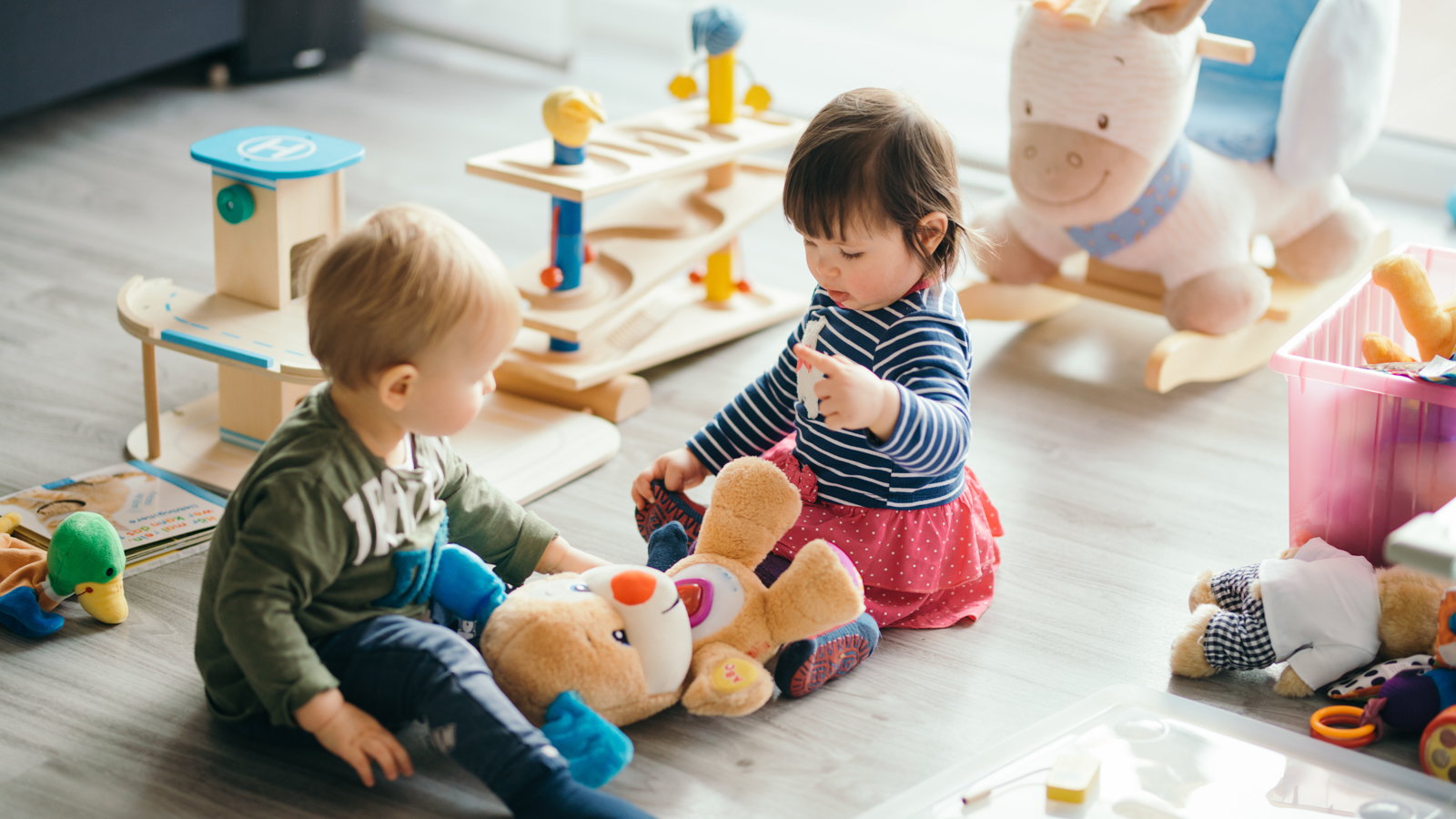 children playing with toys