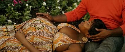 pregnant woman and husband