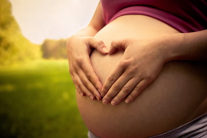 woman late in pregnancy