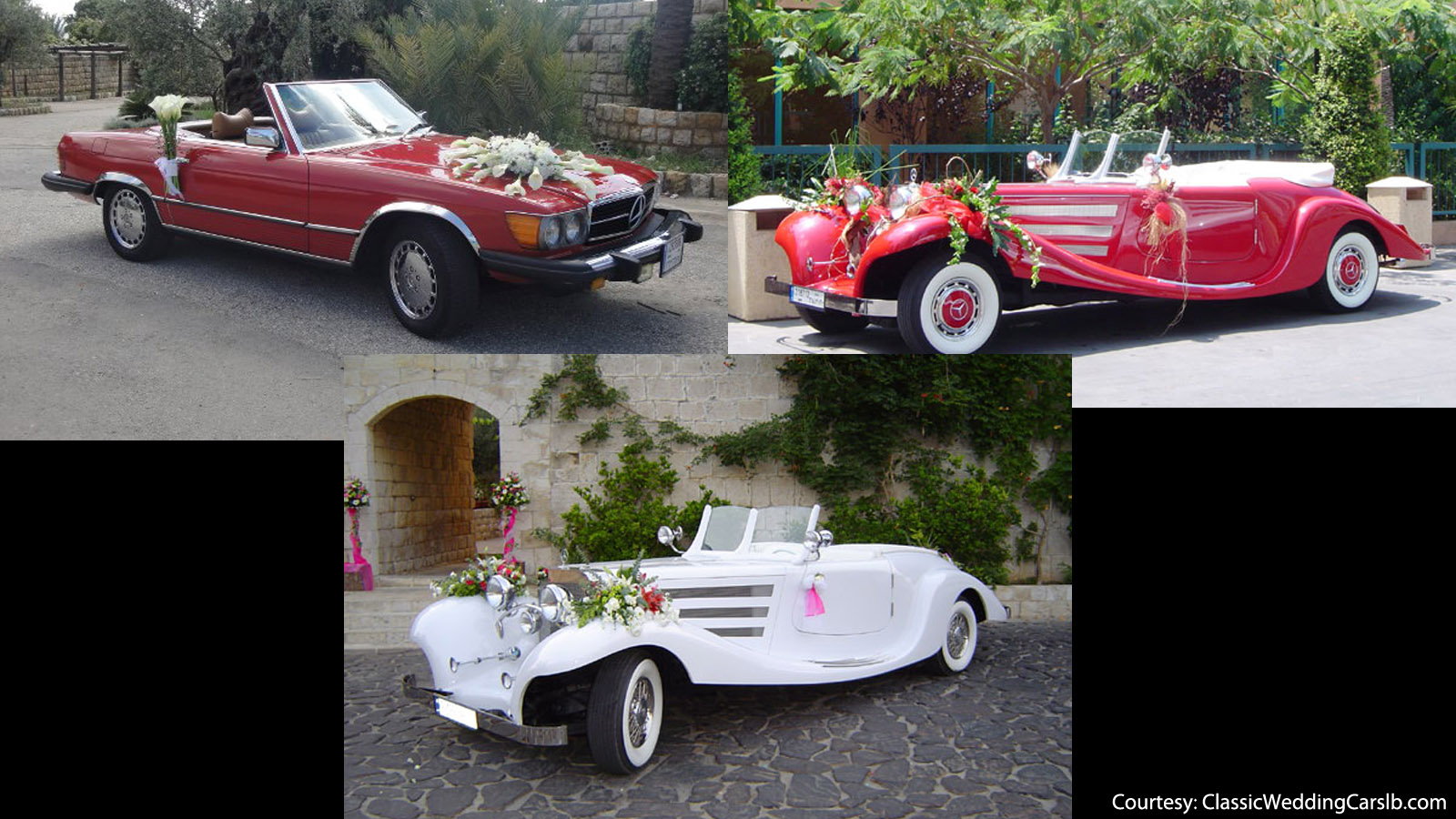 Rent Mercedes White Convertible C-300 for wedding