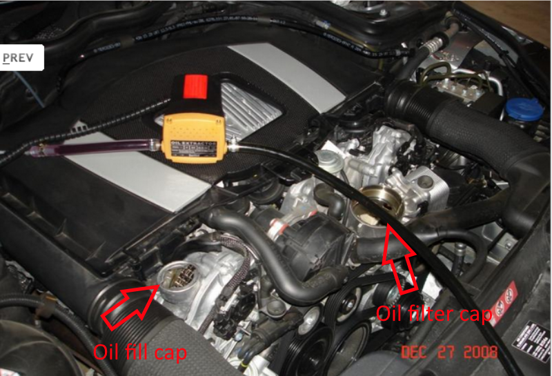 Oil filter change replacement Mercedes C-Class W204 
